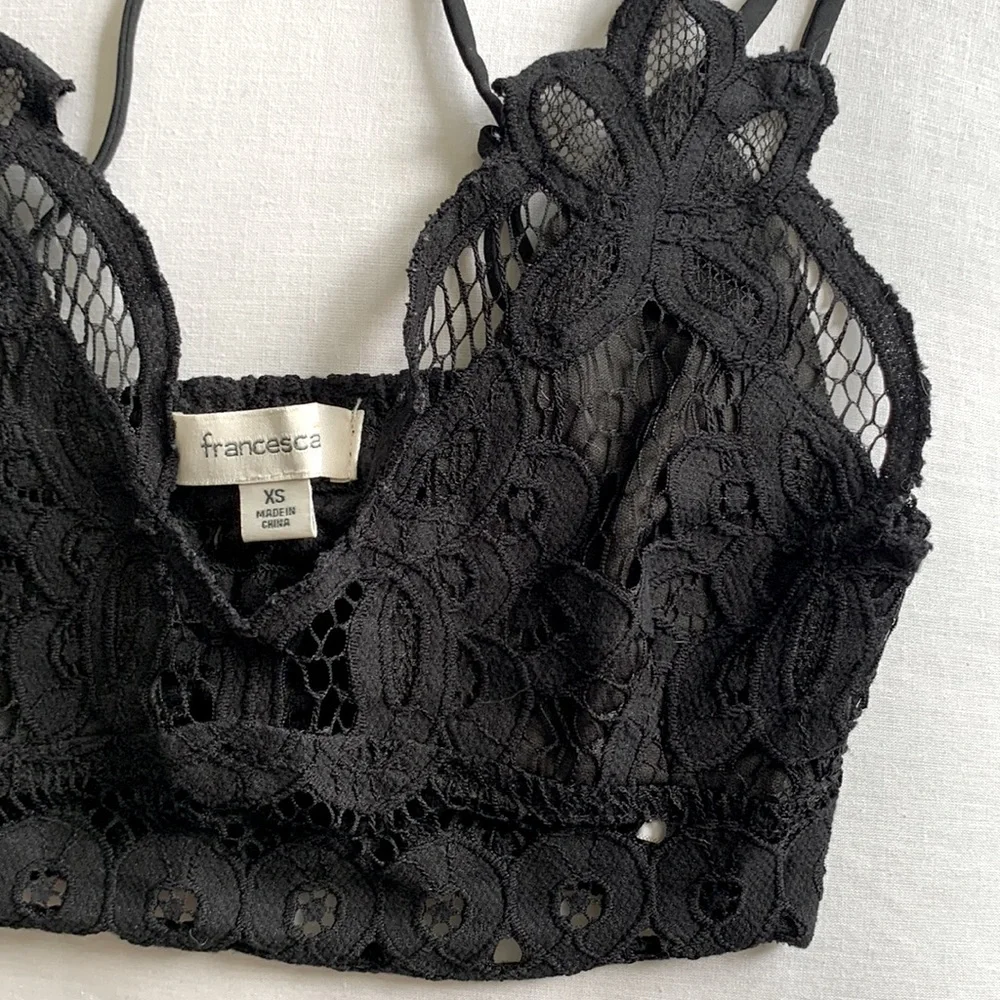 Francesca’s Black Lace Bralette - Picture 4 of 5